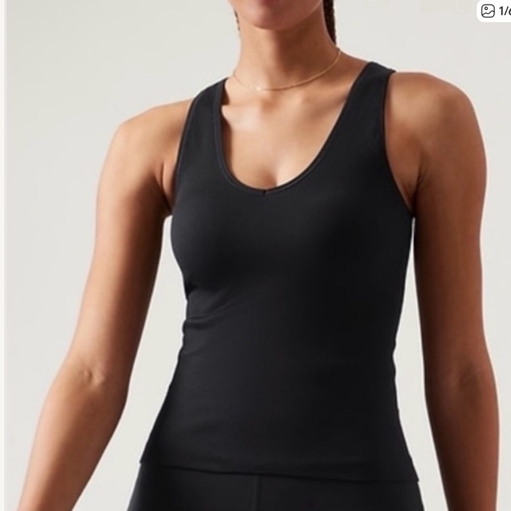 Athleta Black Aurora Ribbed Tank Camisole